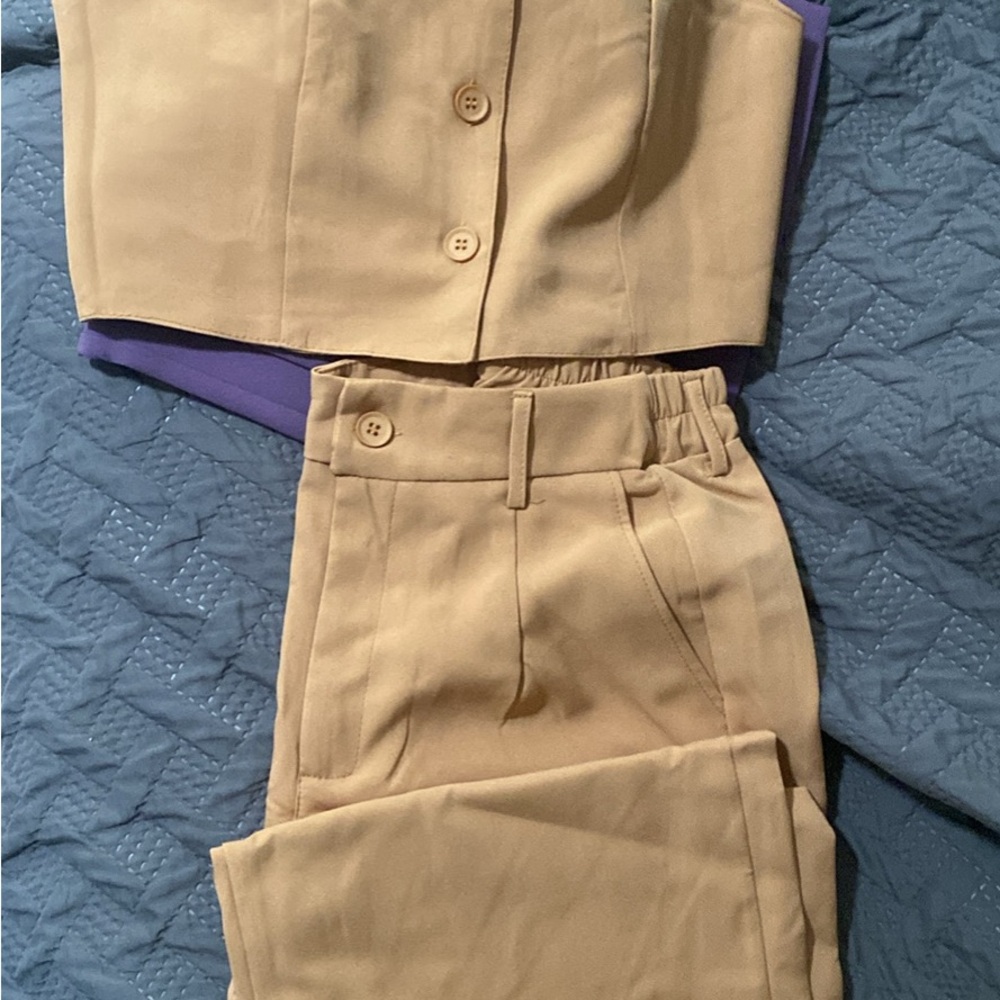 Stylish Tan Women's Pants & Jumpsuit